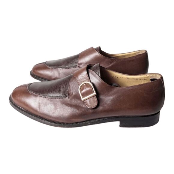 MAGNANNI Meris Brown Leather Monk Strap Loafer Size 11M main image 5